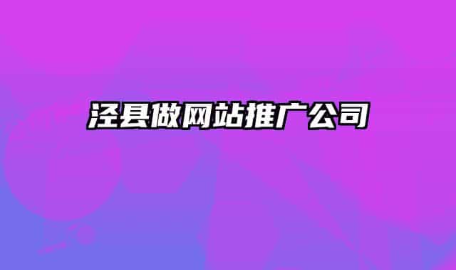 涇縣做網(wǎng)站推廣公司