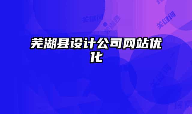 蕪湖縣設(shè)計公司網(wǎng)站優(yōu)化