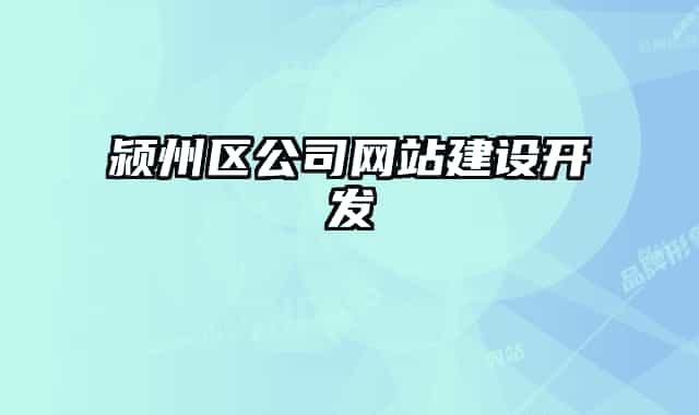 潁州區(qū)公司網(wǎng)站建設開發(fā)