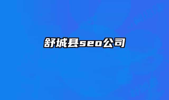 舒城縣seo公司