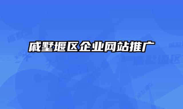 戚墅堰區(qū)企業(yè)網站推廣