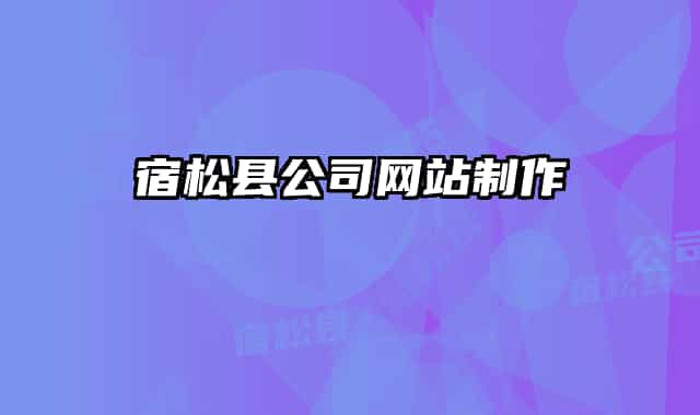宿松縣公司網(wǎng)站制作