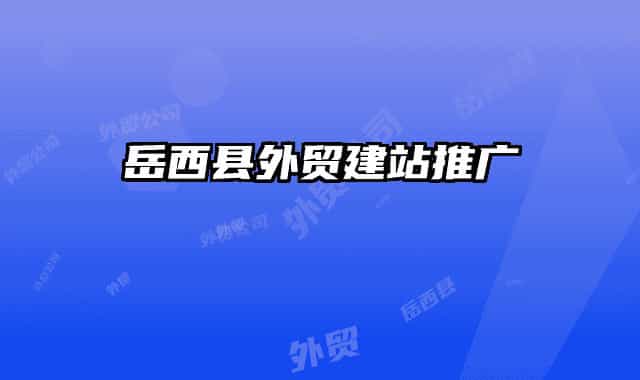 岳西縣外貿(mào)建站推廣