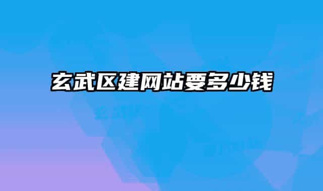 玄武區(qū)建網站要多少錢