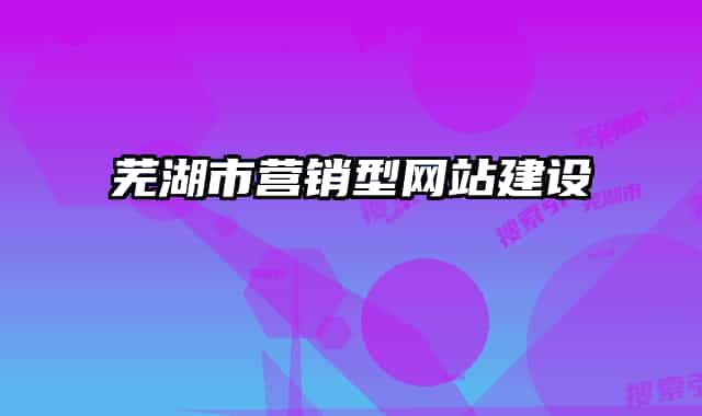 蕪湖市營銷型網(wǎng)站建設