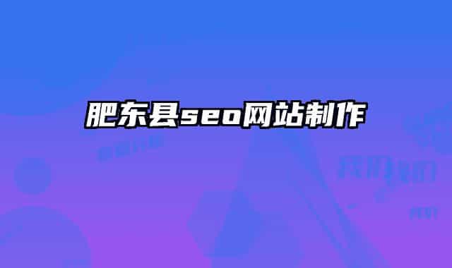 肥東縣seo網(wǎng)站制作