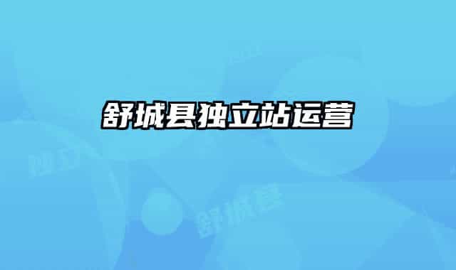 舒城縣獨(dú)立站運(yùn)營