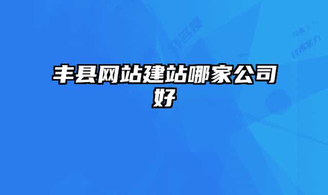 豐縣網(wǎng)站建站哪家公司好