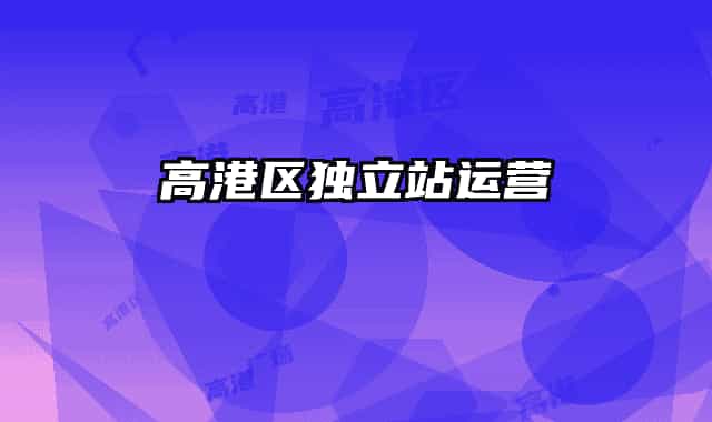 高港區(qū)獨(dú)立站運(yùn)營(yíng)