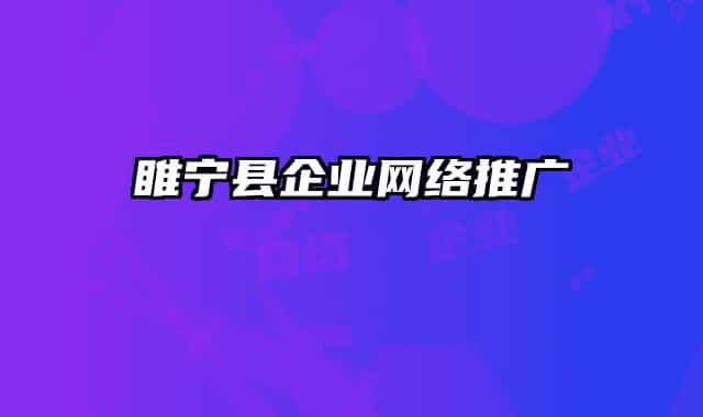 睢寧縣企業(yè)網(wǎng)絡推廣