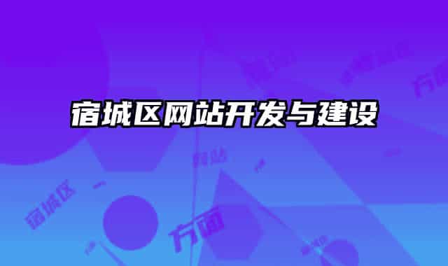 宿城區(qū)網(wǎng)站開發(fā)與建設(shè)