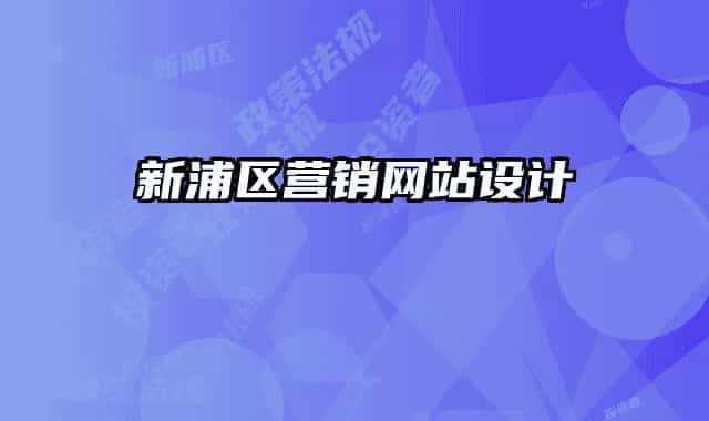 新浦區(qū)營銷網(wǎng)站設計