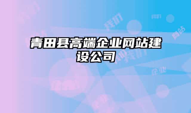 青田縣高端企業(yè)網(wǎng)站建設(shè)公司
