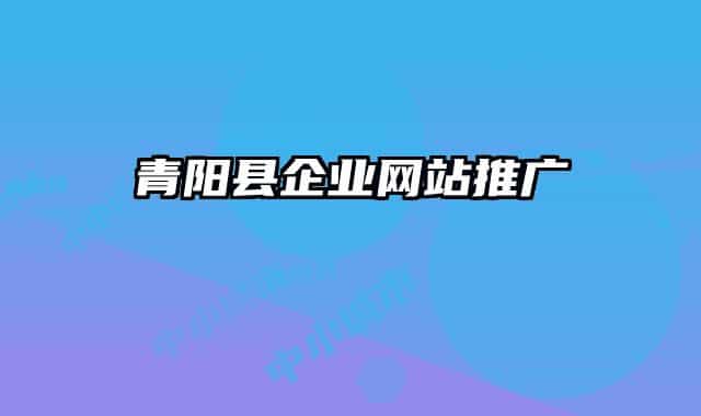 青陽縣企業(yè)網站推廣