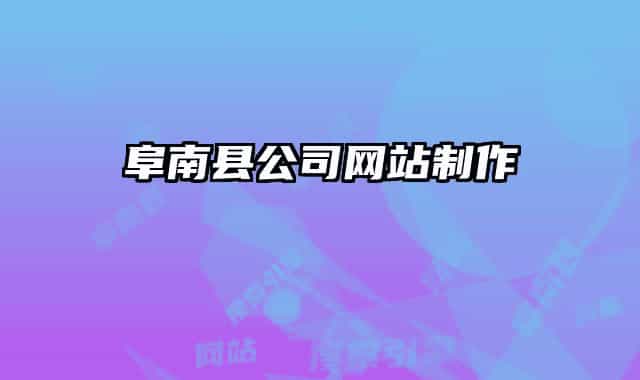 阜南縣公司網(wǎng)站制作